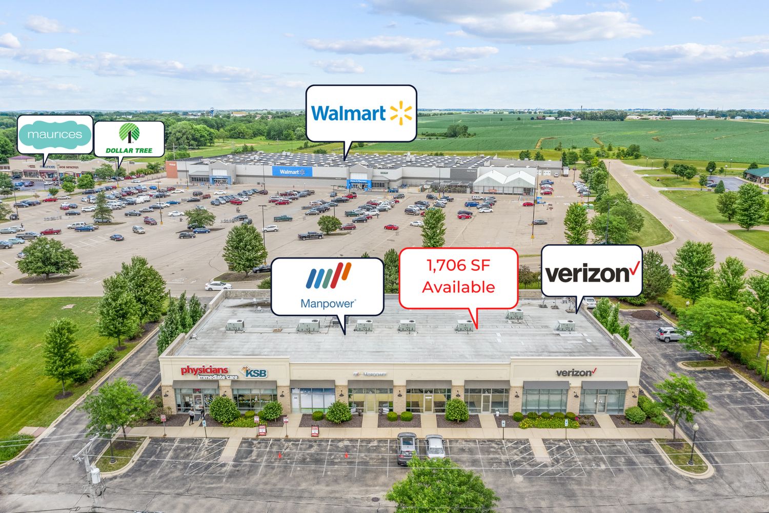 Rose Plaza: 1672-1684 South Galena Ave., Dixon, IL 61021